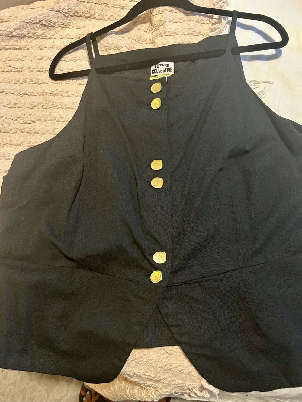 Future Collective/Target Black Button-Front Vest